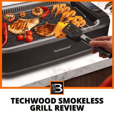Techwood 1500W Indoor Smokeless Grill with non-stick grill plate(Red)
